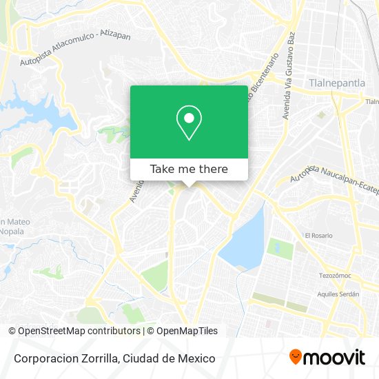 Corporacion Zorrilla map