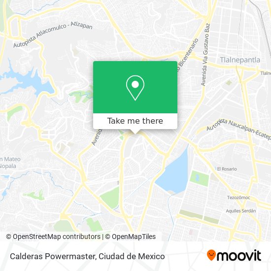 Calderas Powermaster map