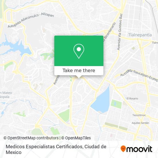 Mapa de Medicos Especialistas Certificados