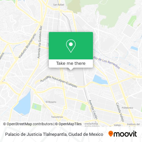 Mapa de Palacio de Justicia Tlalnepantla