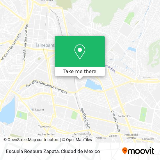 Mapa de Escuela Rosaura Zapata