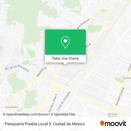 Mapa de Peluqueria Puebla Local 9