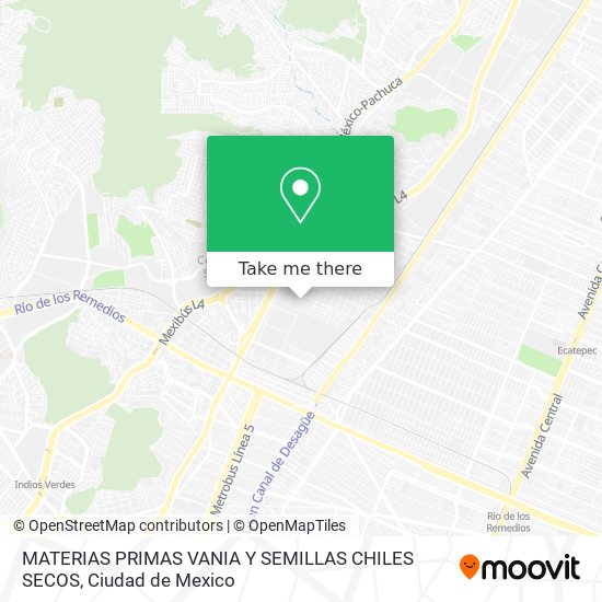 Mapa de MATERIAS PRIMAS VANIA Y SEMILLAS CHILES SECOS