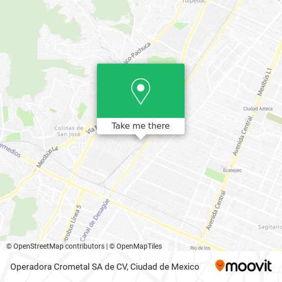 Operadora Crometal SA de CV map