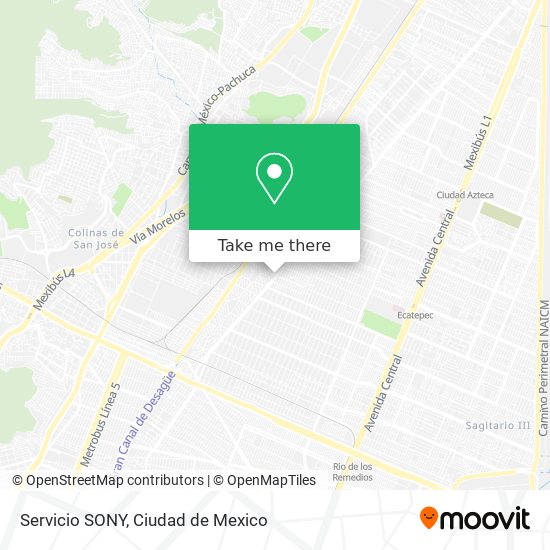 Servicio SONY map