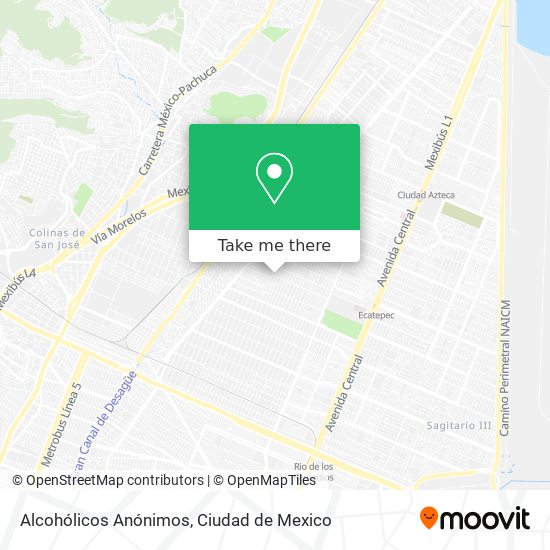 Alcohólicos Anónimos map