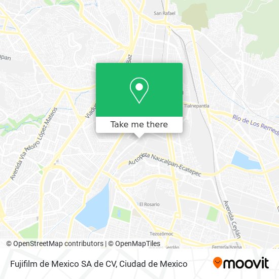 Fujifilm de Mexico SA de CV map