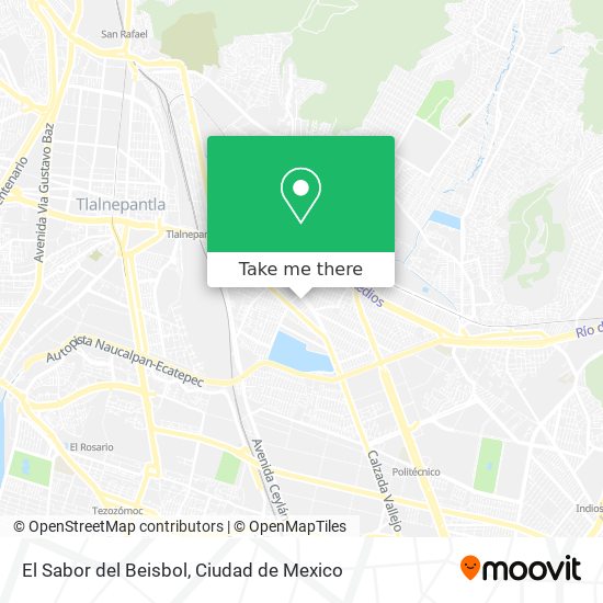 Mapa de El Sabor del Beisbol