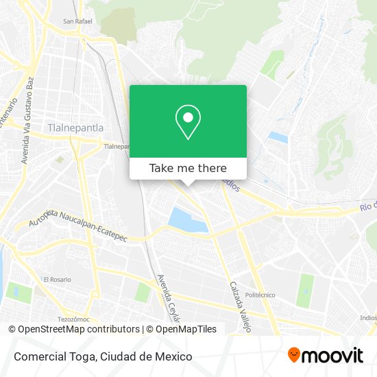 Mapa de Comercial Toga