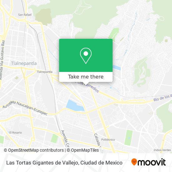 Mapa de Las Tortas Gigantes de Vallejo