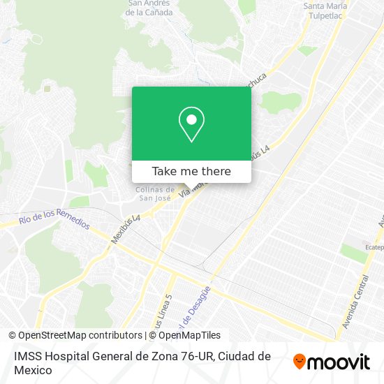 IMSS Hospital General de Zona 76-UR map
