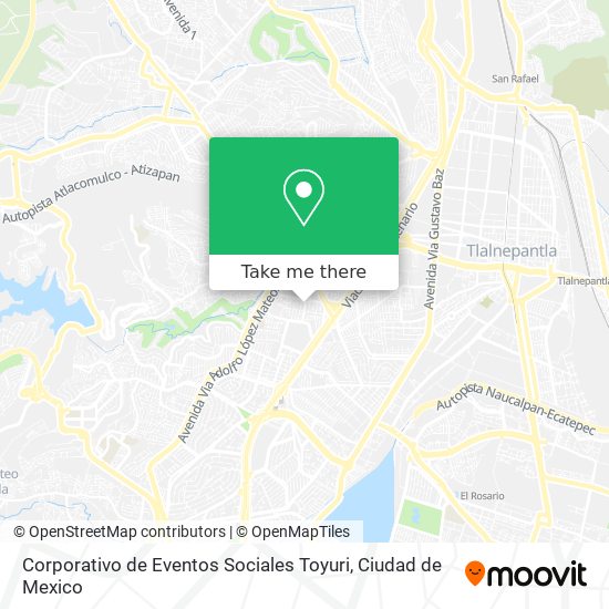 Mapa de Corporativo de Eventos Sociales Toyuri