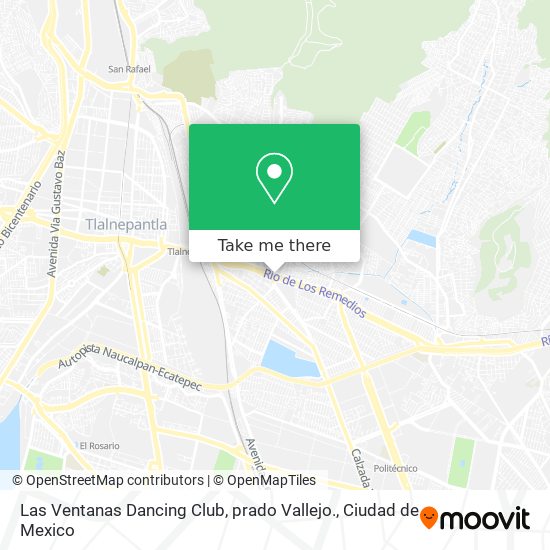 Las Ventanas Dancing Club, prado Vallejo. map