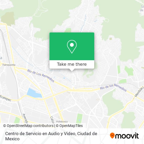 Centro de Servicio en Audio y Video map