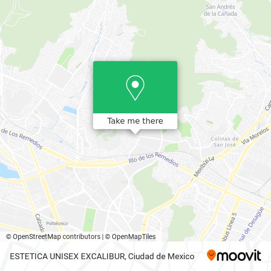 Mapa de ESTETICA UNISEX EXCALIBUR