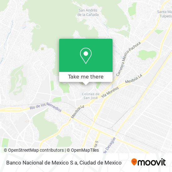 Banco Nacional de Mexico S a map