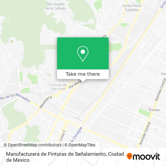 Manufacturera de Pinturas de Señalamiento map