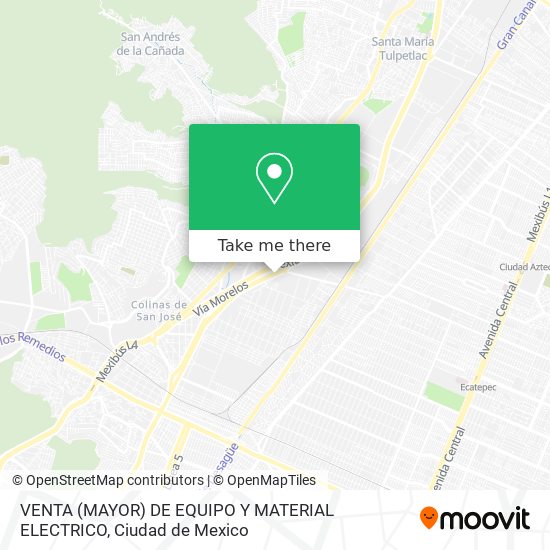 Mapa de VENTA (MAYOR) DE EQUIPO Y MATERIAL ELECTRICO