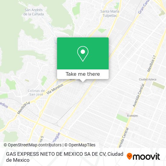 GAS EXPRESS NIETO DE MEXICO SA DE CV map