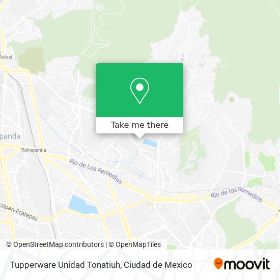 Tupperware Unidad Tonatiuh map