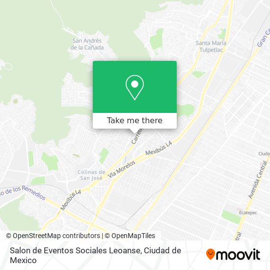 Mapa de Salon de Eventos Sociales Leoanse