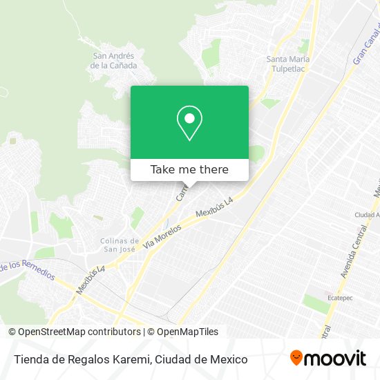 Mapa de Tienda de Regalos Karemi