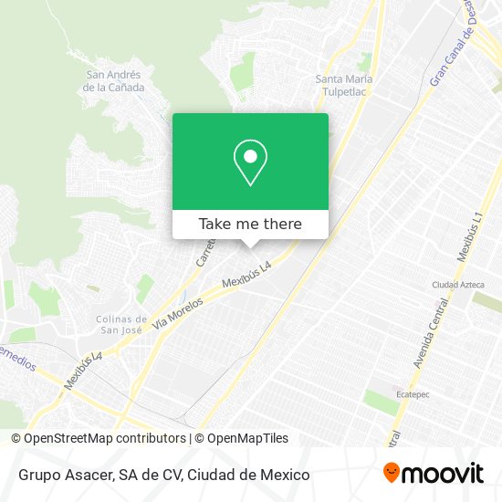 Mapa de Grupo Asacer, SA de CV