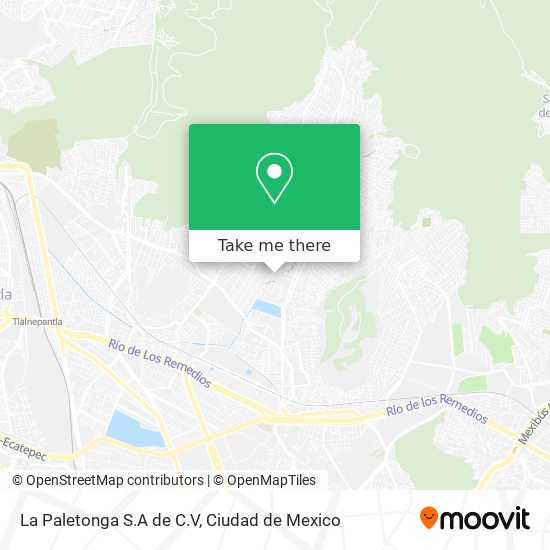 Mapa de La Paletonga S.A de C.V