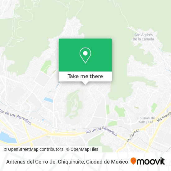 Mapa de Antenas del Cerro del Chiquihuite