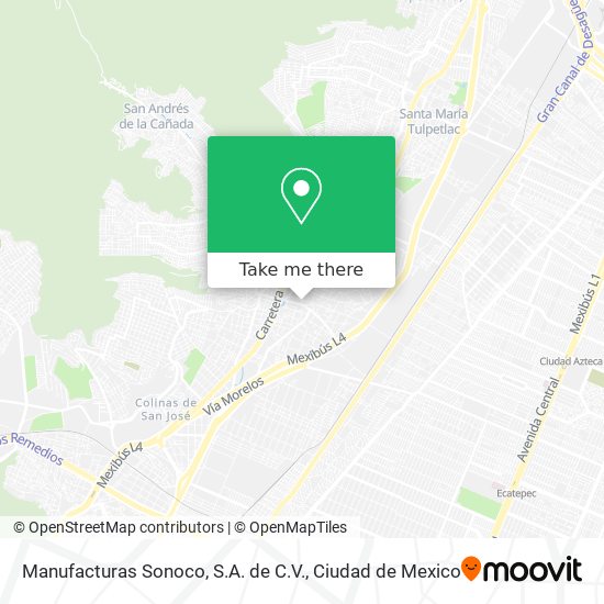 Mapa de Manufacturas Sonoco, S.A. de C.V.
