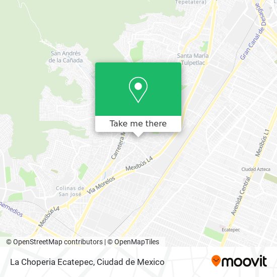 La Choperia Ecatepec map