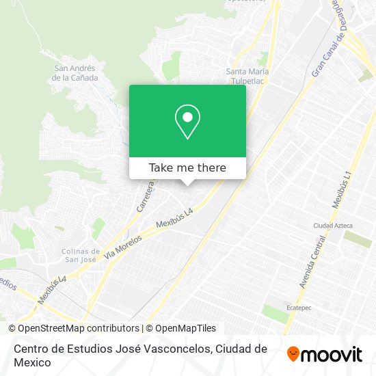 Mapa de Centro de Estudios José Vasconcelos