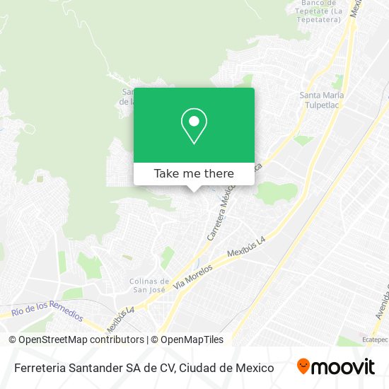 Ferreteria Santander SA de CV map