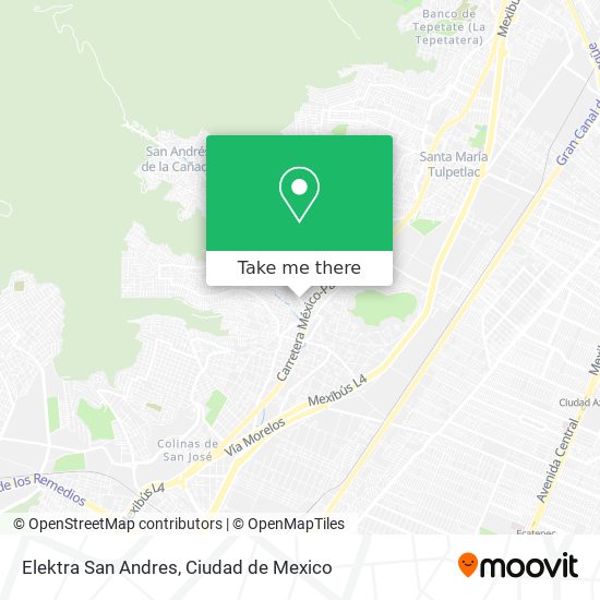 Elektra San Andres map