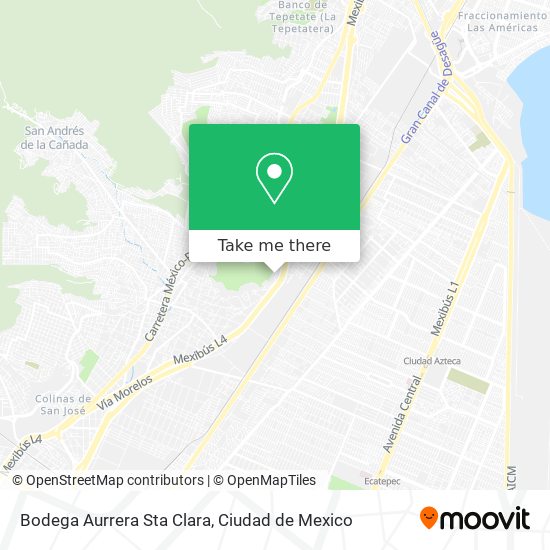 Mapa de Bodega Aurrera Sta Clara