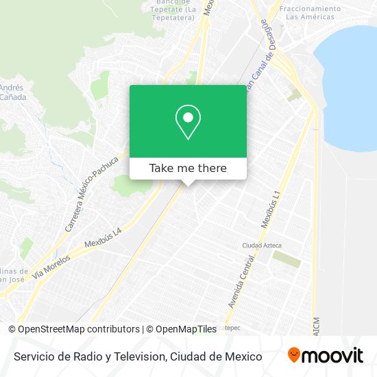Servicio de Radio y Television map