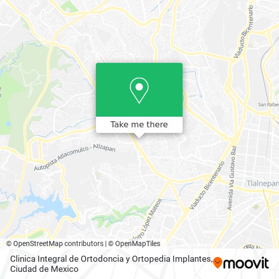 Clinica Integral de Ortodoncia y Ortopedia Implantes map