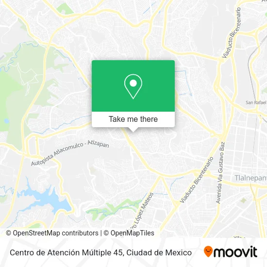 Mapa de Centro de Atención Múltiple 45