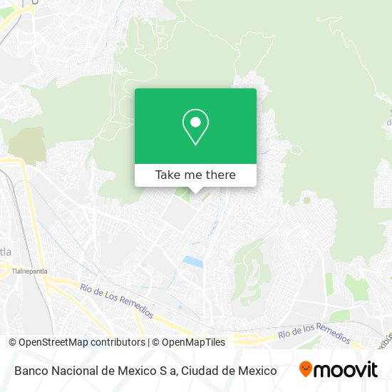 Mapa de Banco Nacional de Mexico S a