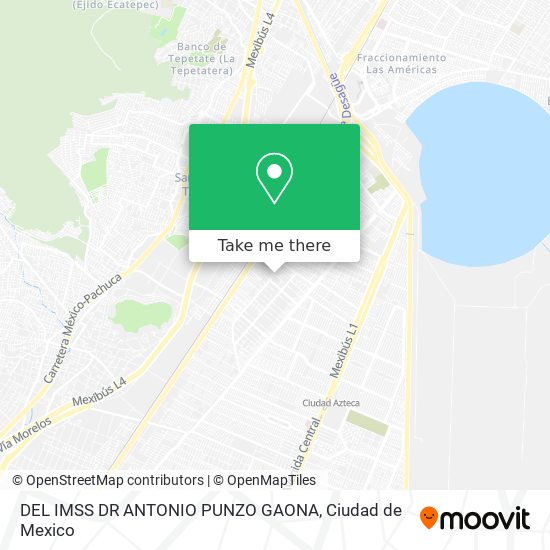 Mapa de DEL IMSS DR ANTONIO PUNZO GAONA