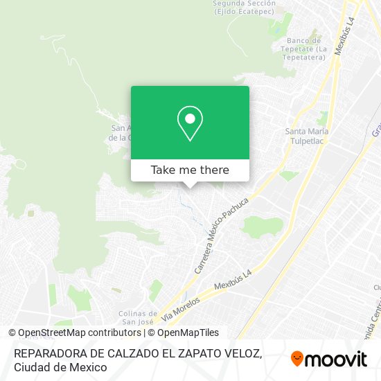 Mapa de REPARADORA DE CALZADO EL ZAPATO VELOZ