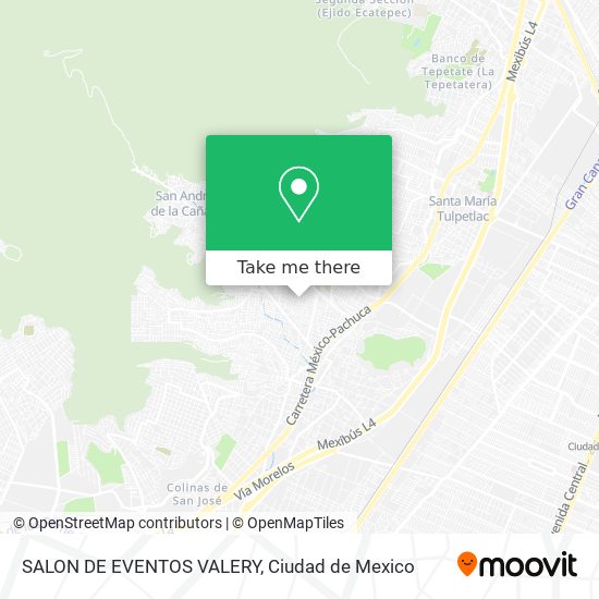 SALON DE EVENTOS VALERY map