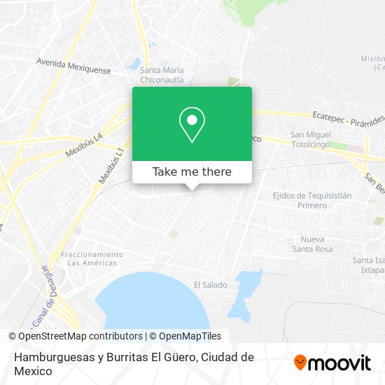 Mapa de Hamburguesas y Burritas El Güero