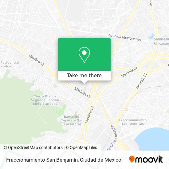 Mapa de Fraccionamiento San Benjamín