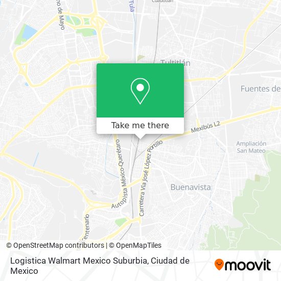 Logistica Walmart Mexico Suburbia map