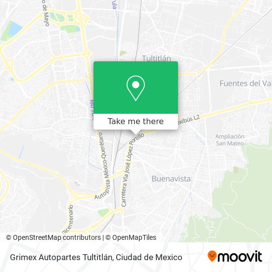 Mapa de Grimex Autopartes Tultitlán