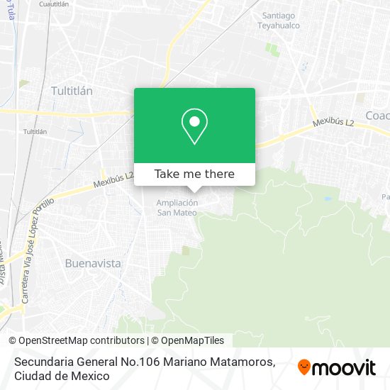 Mapa de Secundaria General No.106 Mariano Matamoros