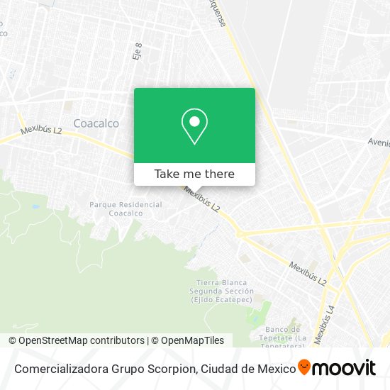 Comercializadora Grupo Scorpion map