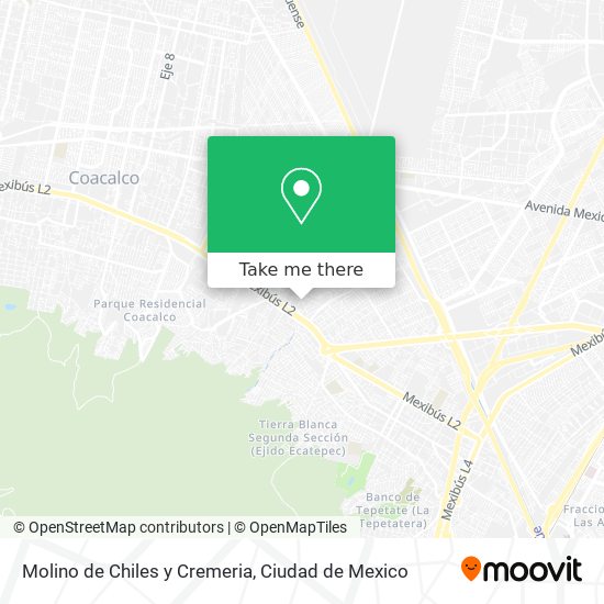 Molino de Chiles y Cremeria map