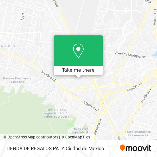 Mapa de TIENDA DE REGALOS PATY